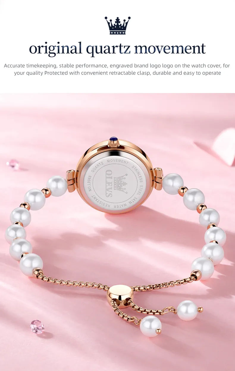 Olevs Watch Pearl Bracel