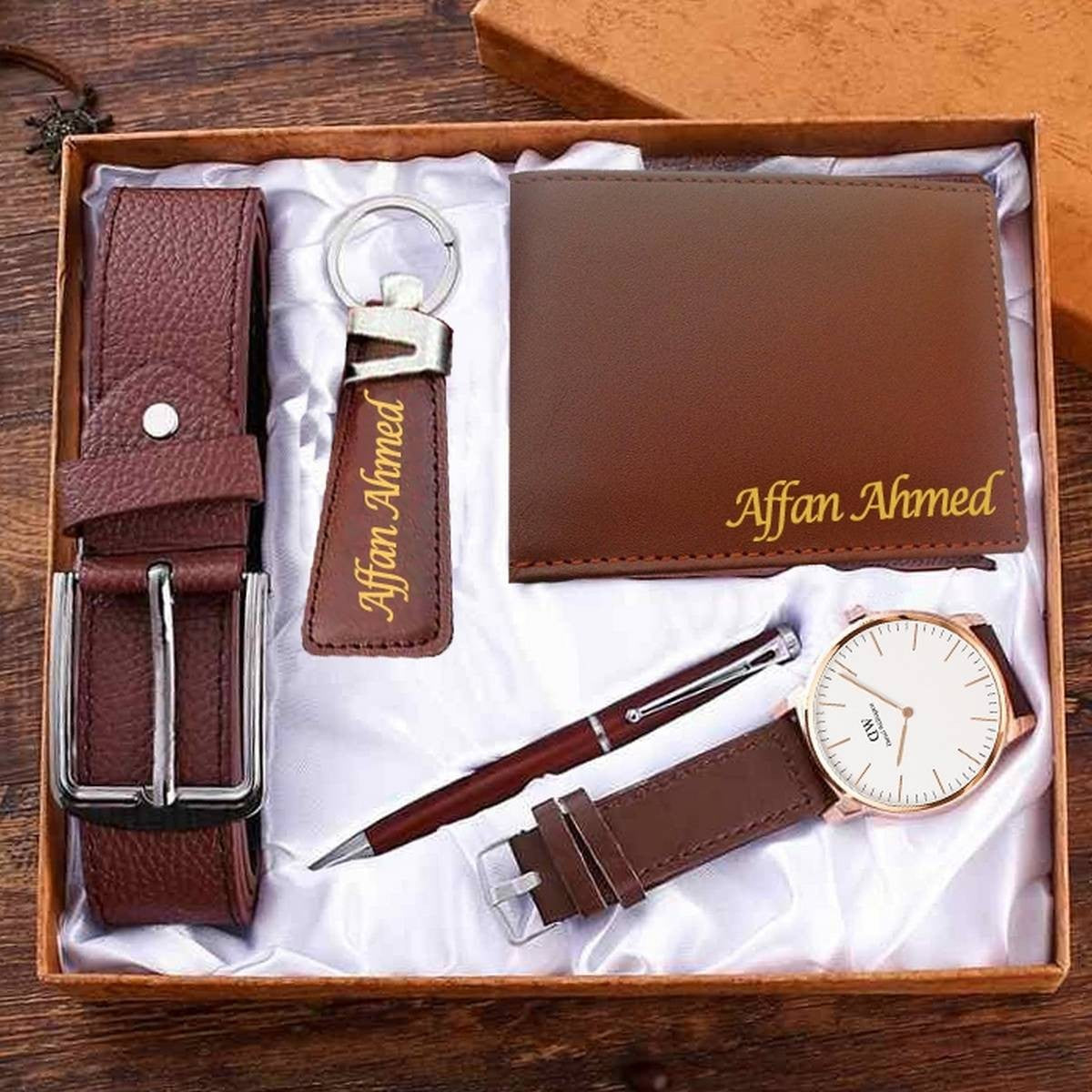 5 in 1 Genuine Leather Gift Set