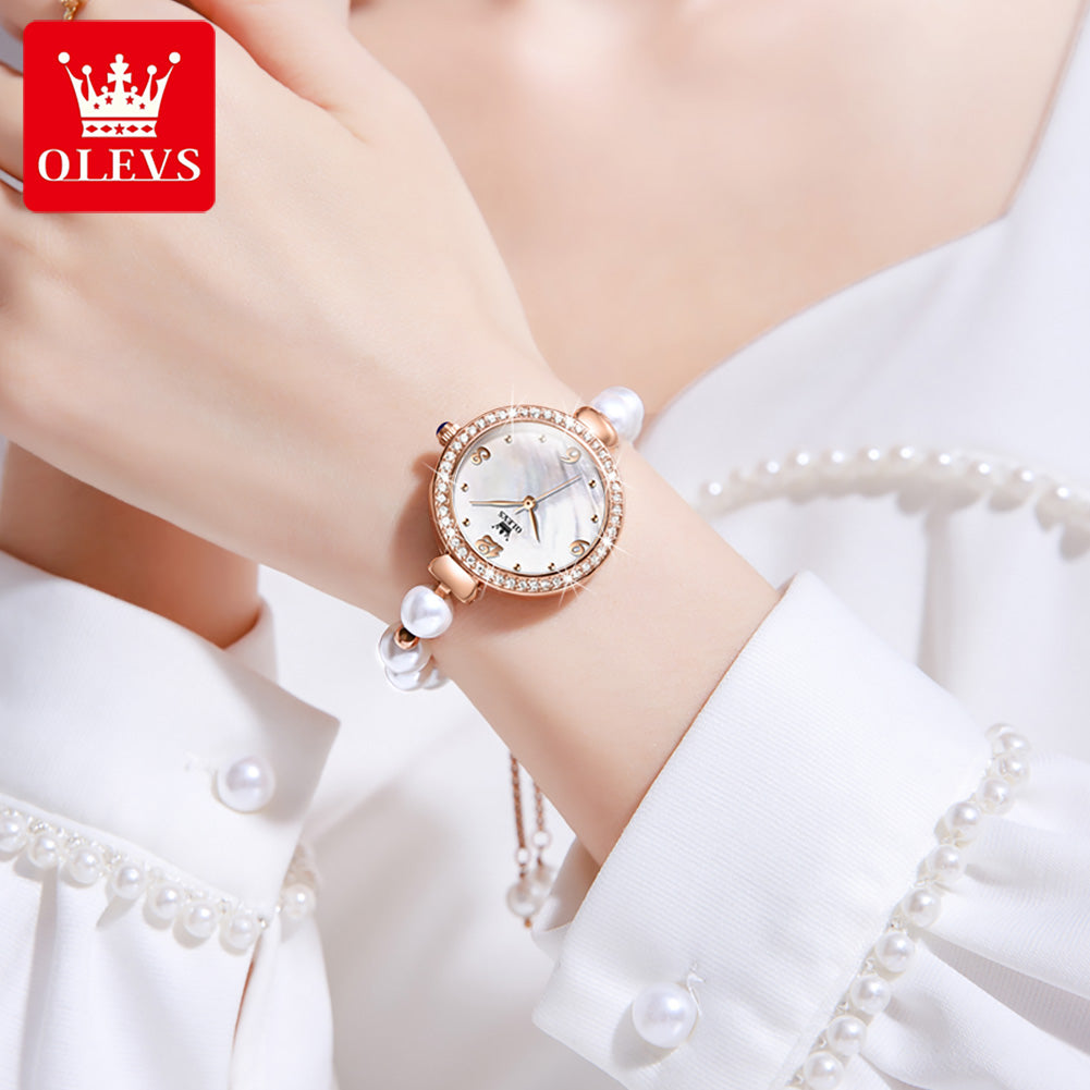 Olevs Watch Pearl Bracel