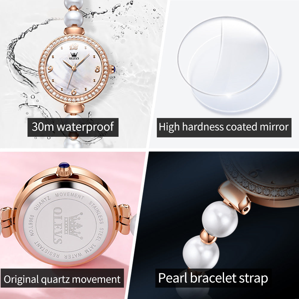 Olevs Watch Pearl Bracel